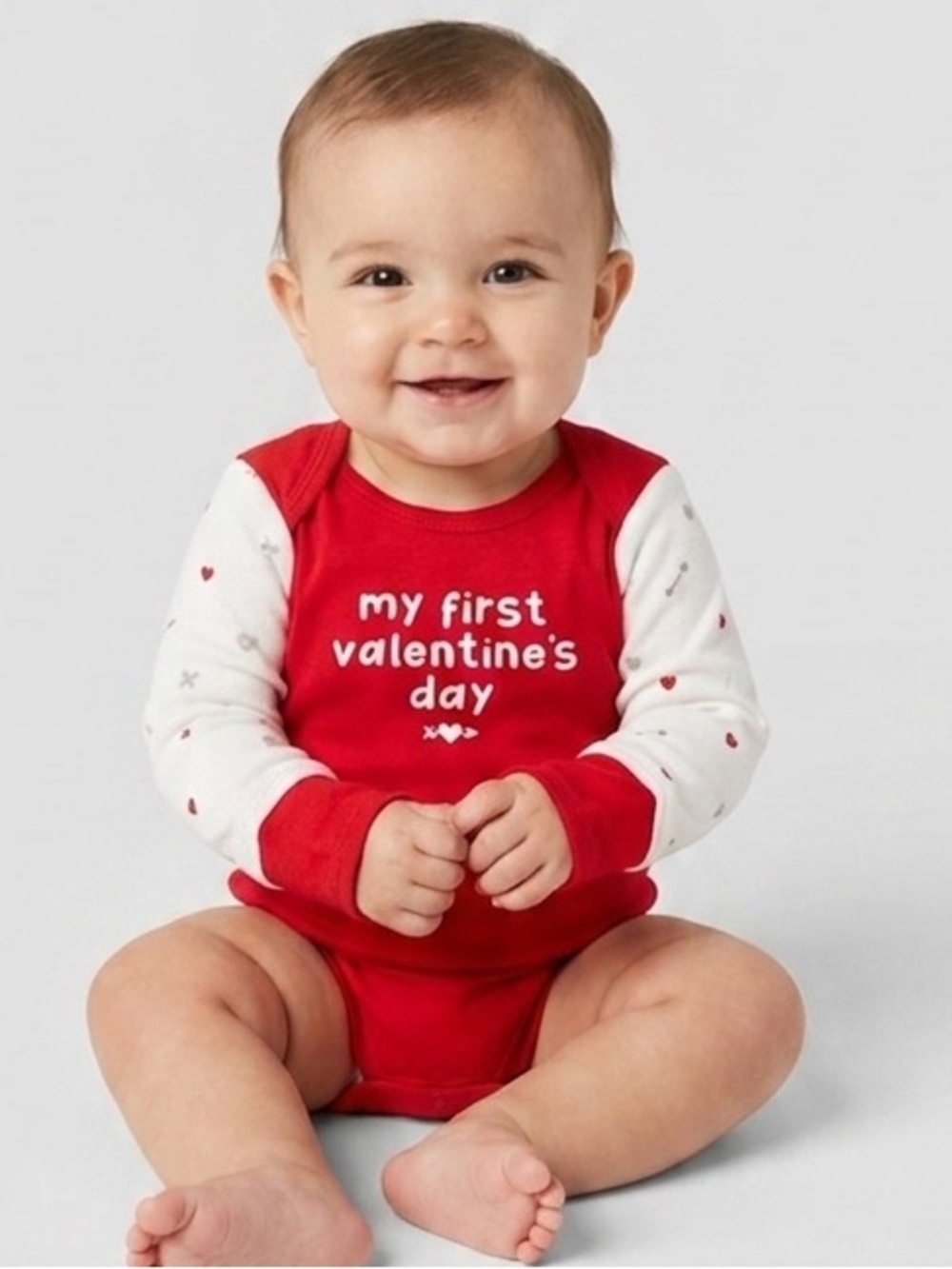 Carter's Red and White Valentine's Bodysuit Set